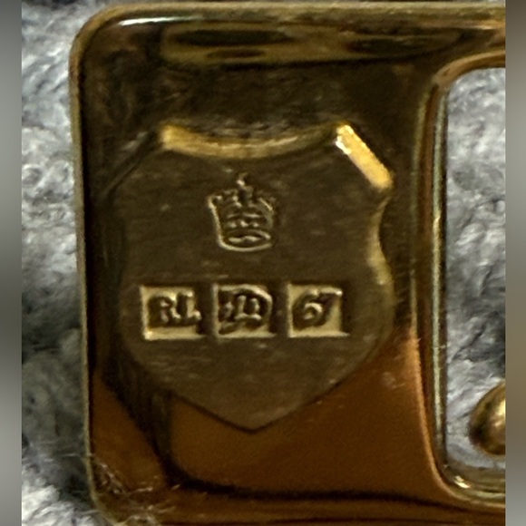 Ralph Lauren Rare 90\'s Vintage Brown/Brass Leather Belt 38\
